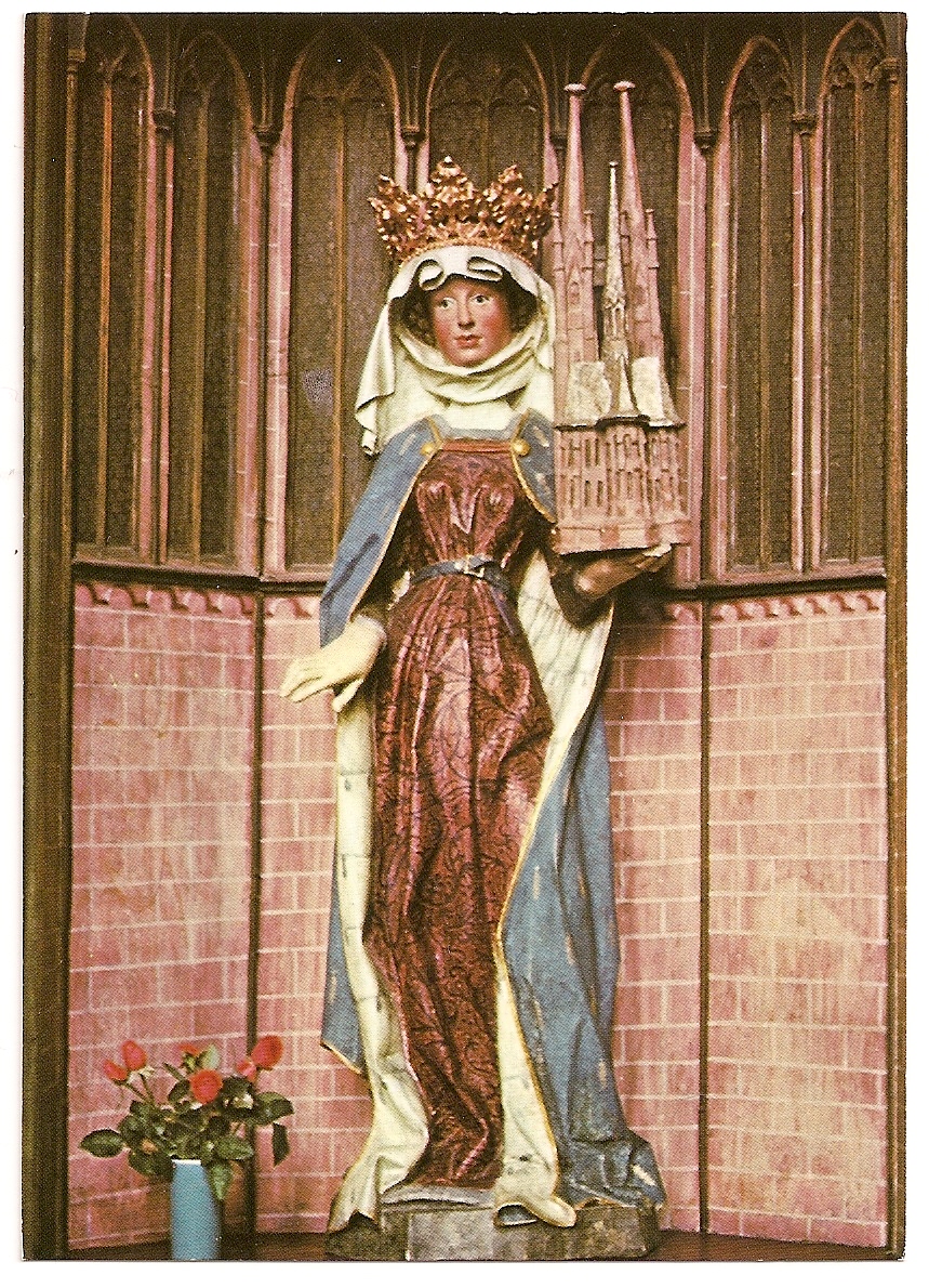 St. Elisabeth holding up the Marburg cathedral