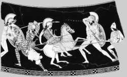 Theseus fighting the Amazons