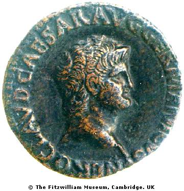 bronze as of Lugdunum in name of Emperor Nero (54–68), 64X66, CM.RI.194-R, copyright Fitzwilliam Museum, Cambridge