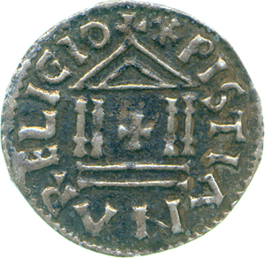 reverse of silver denier of unidentified mint in name of Emperor Louis the Pious, PG.112, Grierson Collection, copyright the Fitzwilliam Museum, Cambridge