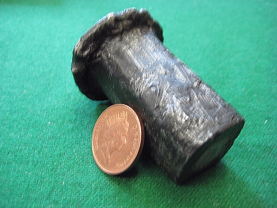 A reproduction of an Anglo-Saxon upper coin die owned by the Fitzwilliam Museum; photograph by Rory Naismith and used with permission